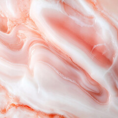 Swirling texture of white and pink marble cosmetics powder in detail