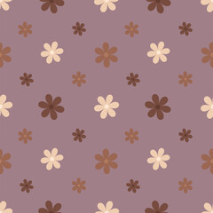 Vector seamless pattern with floral ornament. Vector seamless pattern with floral ornament .Vintage seamless floral pattern. Small flowers scattered over a dark background. Stock vector for printing 