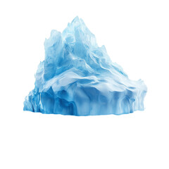 Fototapeta premium A majestic iceberg floating gracefully in calm waters against a bright transparent background, Iceberg on transparent background