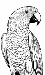 Obraz premium vector illustration of a parrot