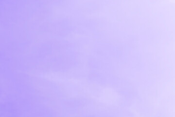 Purple sky with white cloud. Pastel colour backdrop of sunset sky. Beautiful nature. Summer color backgrounds concept.