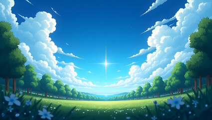 Fototapeta premium blue sky and clouds