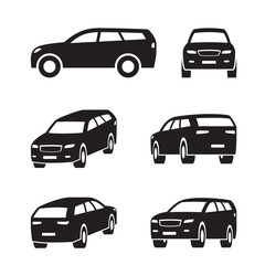 Sport utility vehicle in perspective - vector illustration