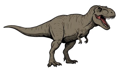 Fototapeta premium Realistic Dinosaur Illustration 