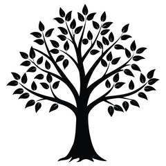 Obraz premium Tree of live icon on white background Adobe Illustrator Artwork