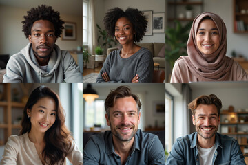 Multi-Ethnic Team Collaboration on Zoom – Remote Work and Digital Productivity