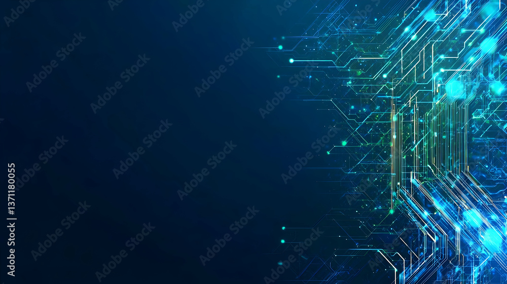 Poster abstract circuit pattern graphic design