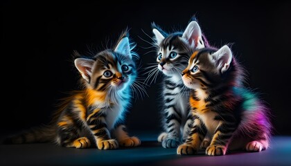 Adorable Kittens  Three Tabby Cats  Cute Pets