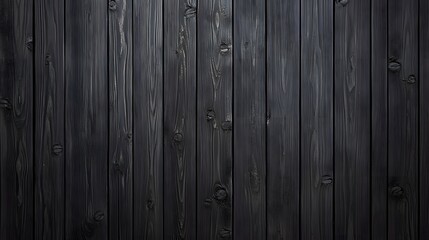 Naklejka premium Dark Black Wooden Planks Background Texture