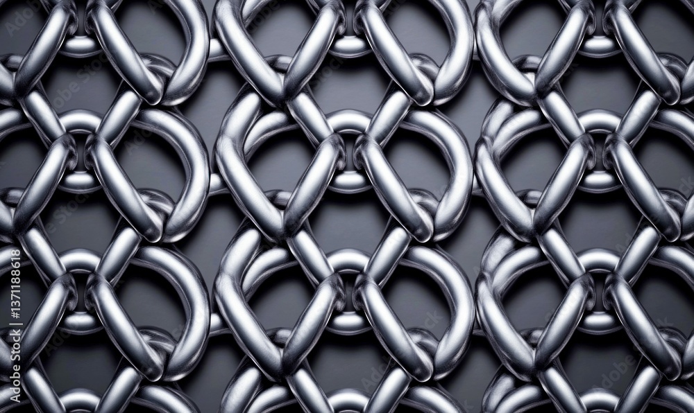 Poster the intricate pattern of interlocking metal rings forms a seamless and protective chainmail surface.