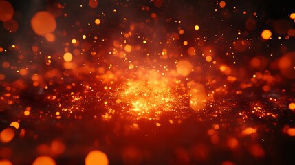 Obraz premium Fiery, neon-infused square frame with soft glowing edges image