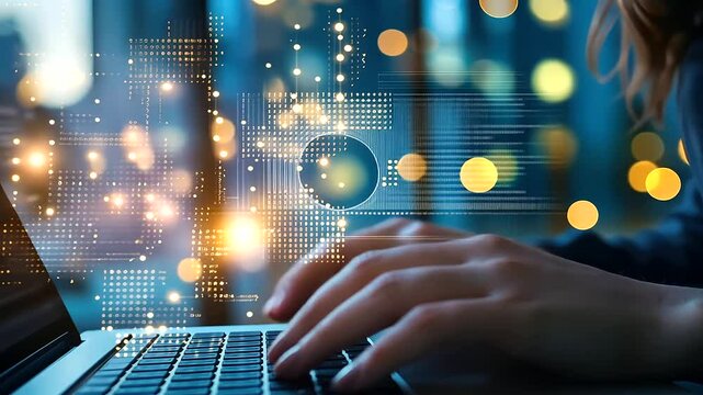 Streamlined office payroll processing through advanced financial automation technology.