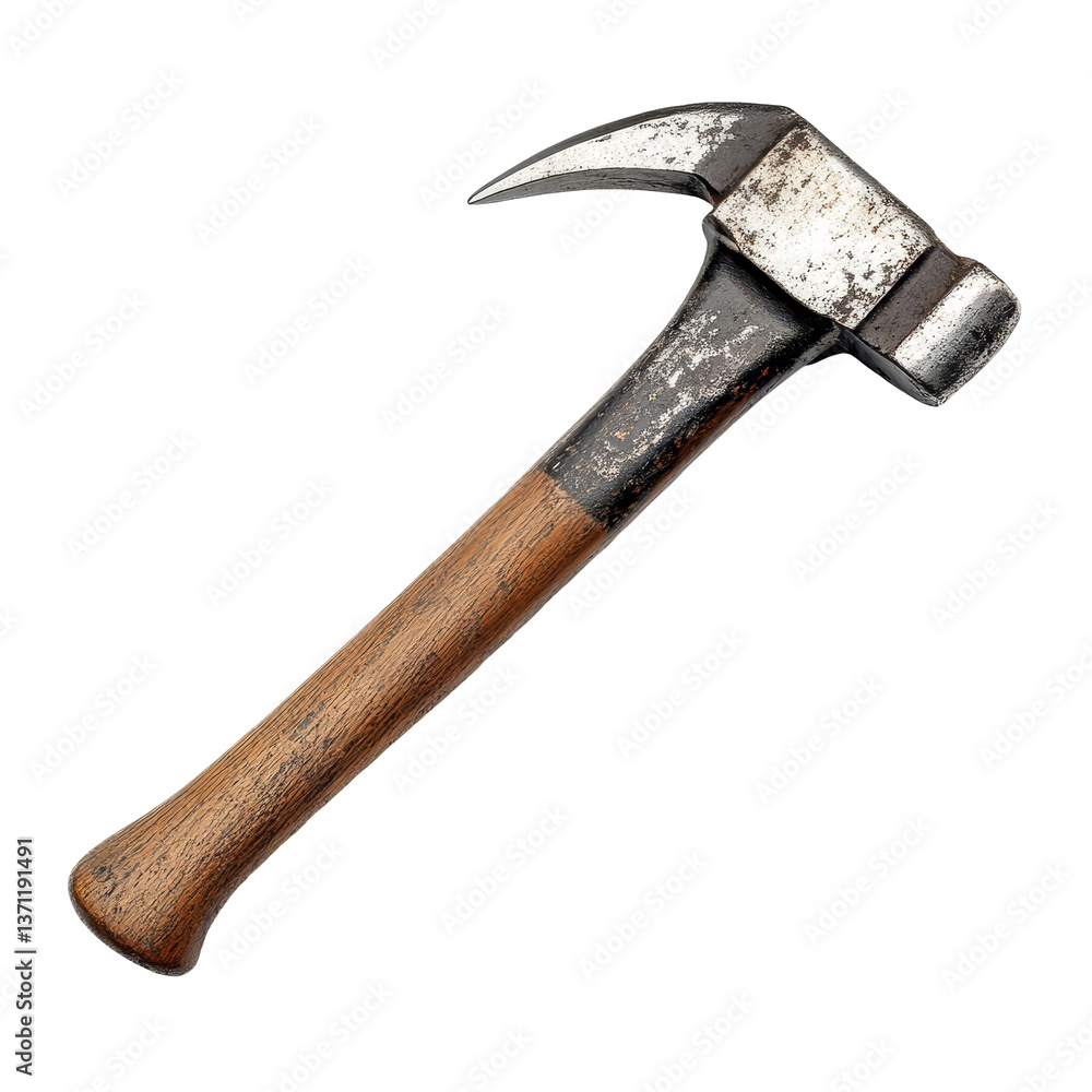 Poster claw hammer isolated on a transparent background highlighting its design and craftsmanship for tools