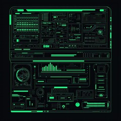 Minimalist Hacker Style SaaS Concept in Neon Green on Black with Retro Terminal Interface and Cyberpunk Aesthetic