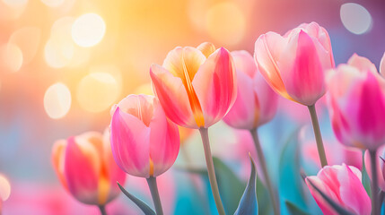 Glowing Tulip Garden
