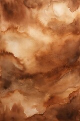 abstract watercolor background in shades of brown. The painting showcases a blend of organic textures and tones. wallpaper background