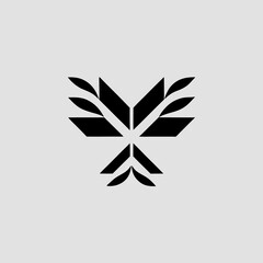 Obraz premium An elegant Eagle in flight, logo icon symbol Vector illustration .