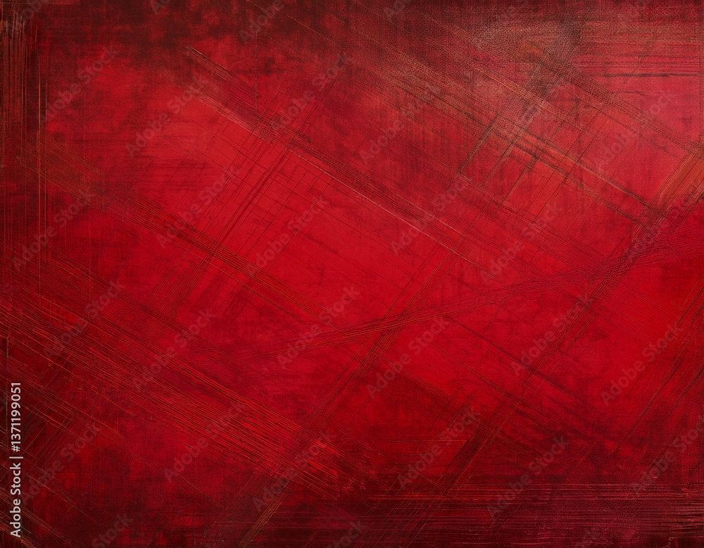 Poster red grunge scratched background texture. generated image