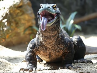 Komodo Dragon in Natural Habitat