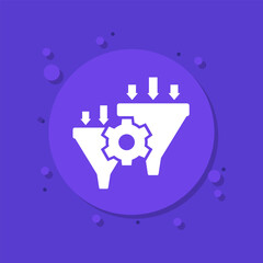 Conversion rate optimization icon, CRO vector design