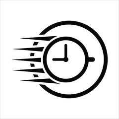 clock icon on metal internet button