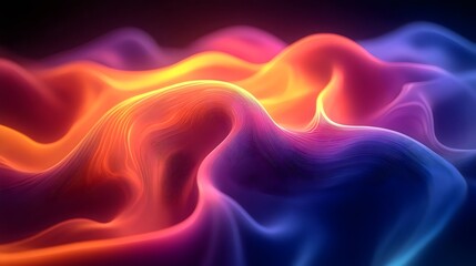 Dynamic Background with Smooth, Flowing Waves in Bright Colors