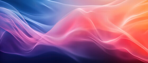 Obraz premium Colorful abstract waves blending smoothly with a dreamy and vibrant feel