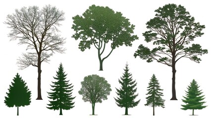 Obraz premium vector trees