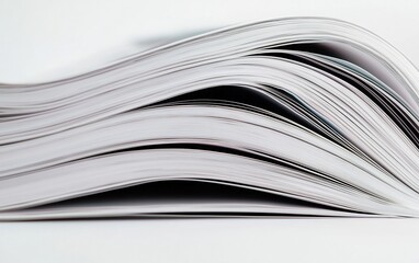 Abstract view of open book pages creates minimalist backdrop effect