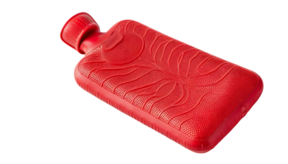  Red Rubber Hot Water Bottle with a textured surface png 