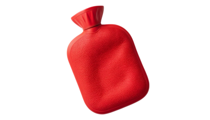  Red Rubber Hot Water Bottle with a textured surface png 