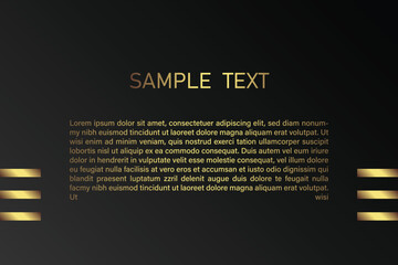 Elegant Dark Background with Gold Text and Lines