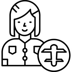 Flight Attendant Icon