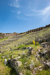Fototapeta premium Theatre in Pergamon ancient city archaeological site in Bergama, Turkey