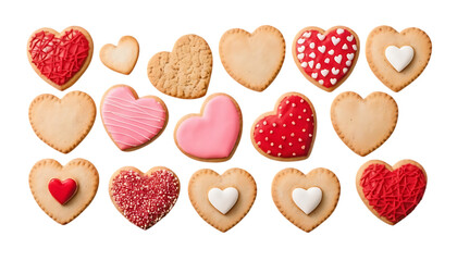 Fototapeta premium heart shaped cookies png 