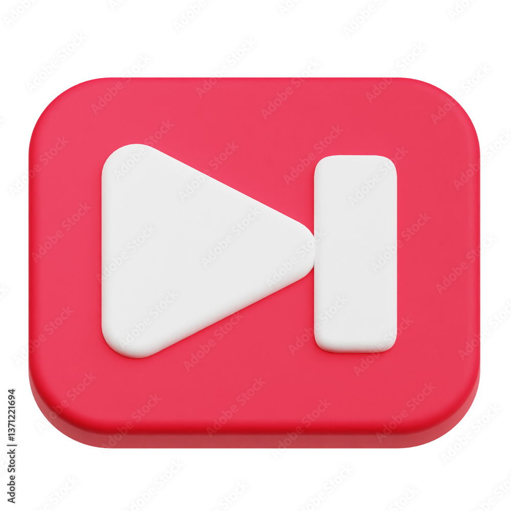 Poster app user interface 3d icon isolated on the transparent background