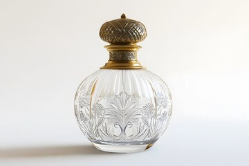 High-Quality Perfume Bottle AI Art Isolated In Clean Background