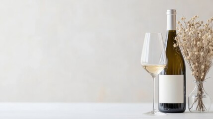 White wine, glass, bouquet