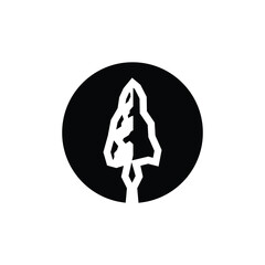 Vintage Retro Rustic Native Arrowhead Spear for Arrow Hunting Hipster Logo Design