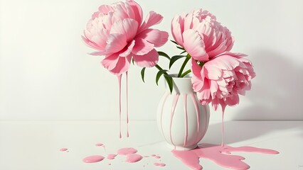 pink tulips in vase