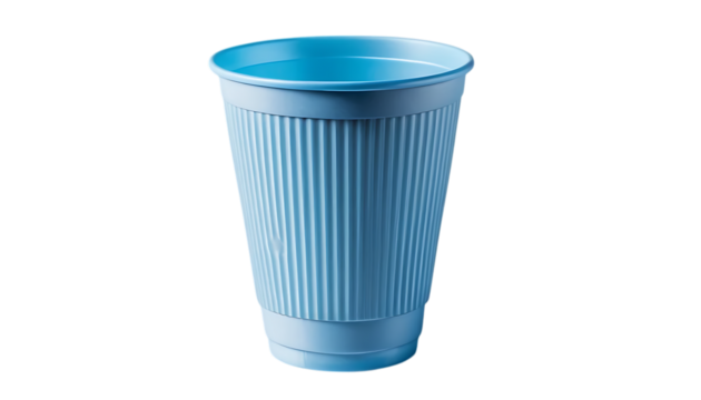 Light blue plastic cup featuring a ribbed texture png