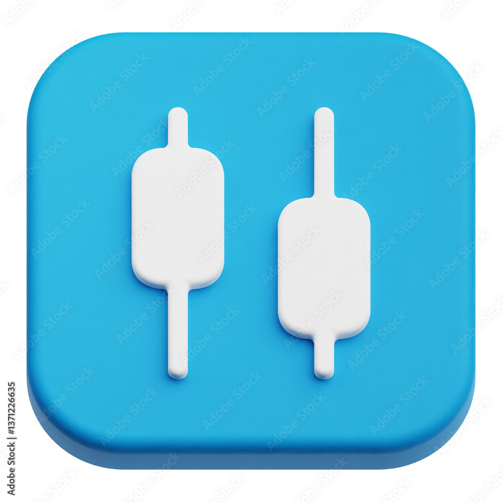 Poster app user interface 3d icon isolated on the transparent background