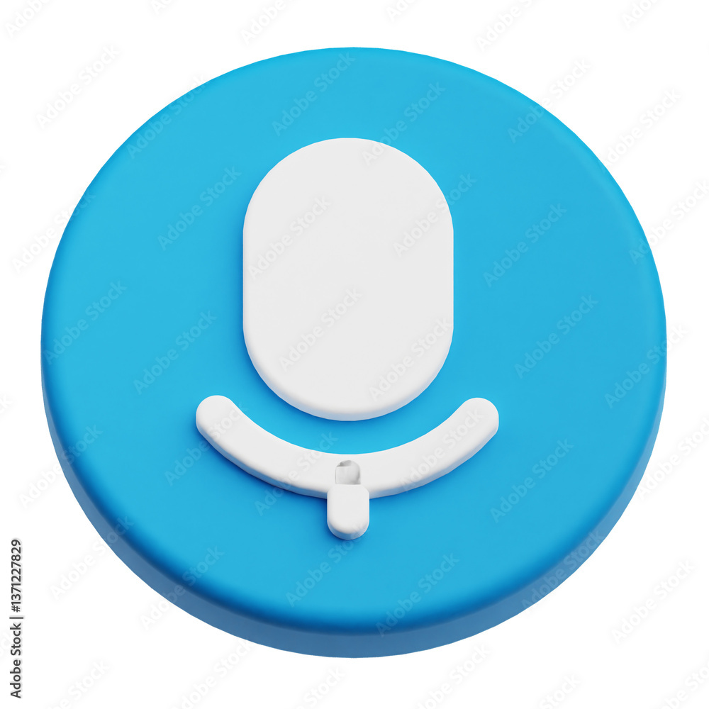 Poster app user interface 3d icon isolated on the transparent background