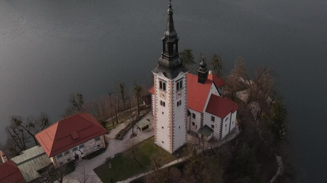 church on the island of Bled Lake