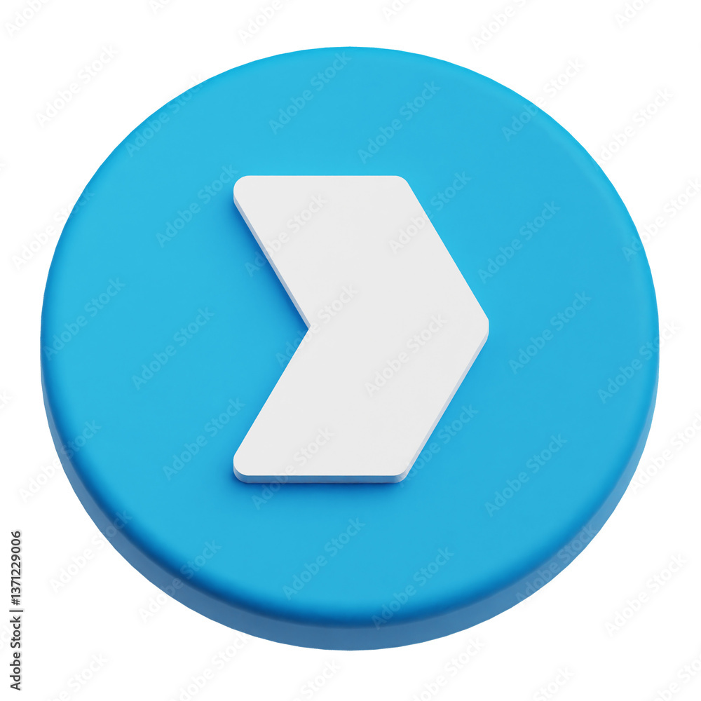 Poster app user interface 3d icon isolated on the transparent background