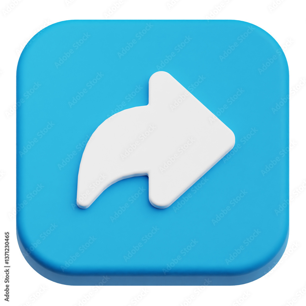 Poster app user interface 3d icon isolated on the transparent background