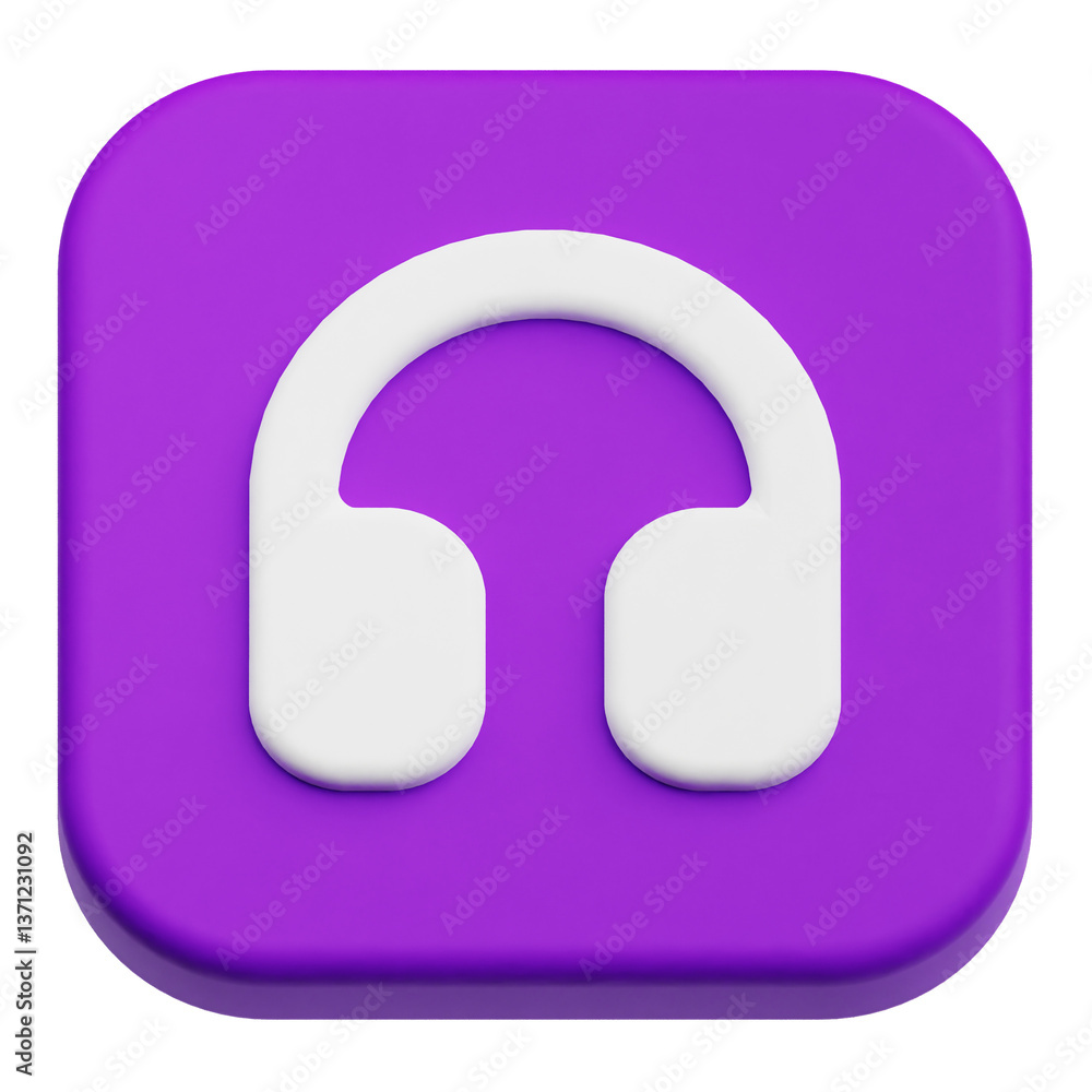 Poster app user interface 3d icon isolated on the transparent background
