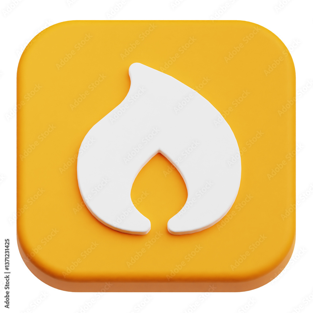 Poster app user interface 3d icon isolated on the transparent background