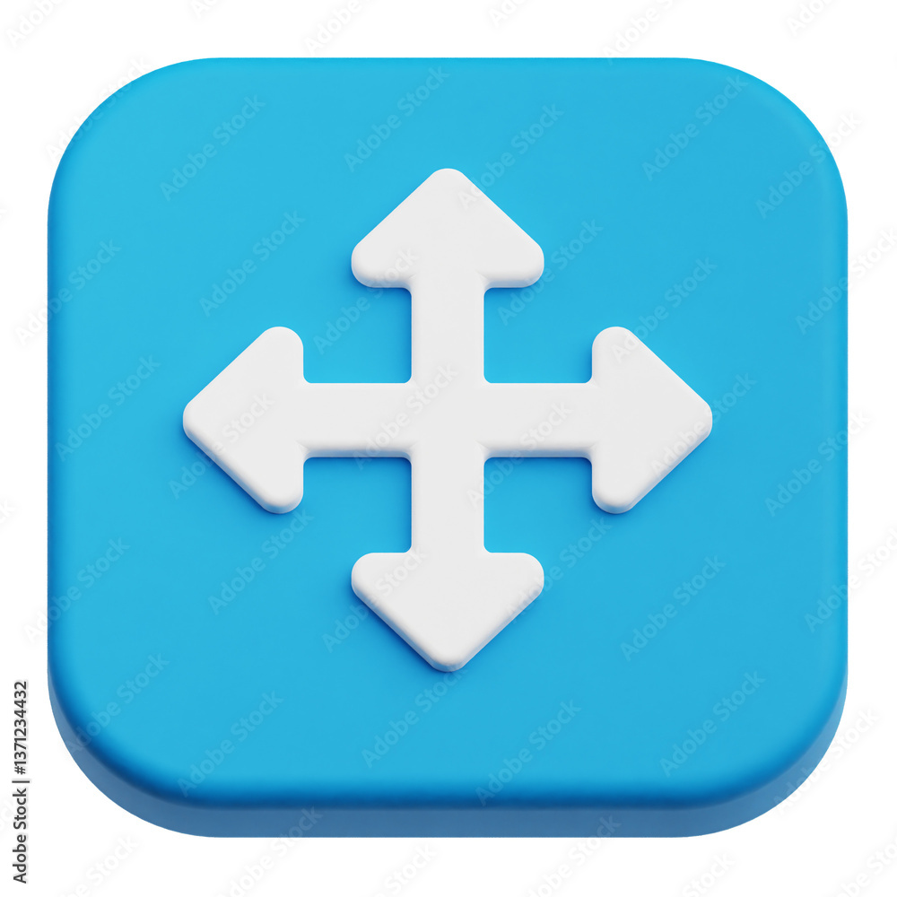 Poster app user interface 3d icon isolated on the transparent background