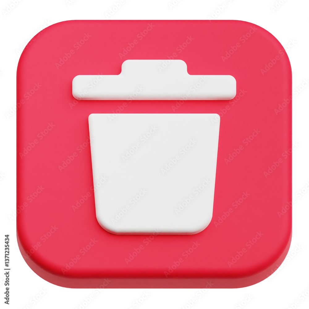 Poster app user interface 3d icon isolated on the transparent background